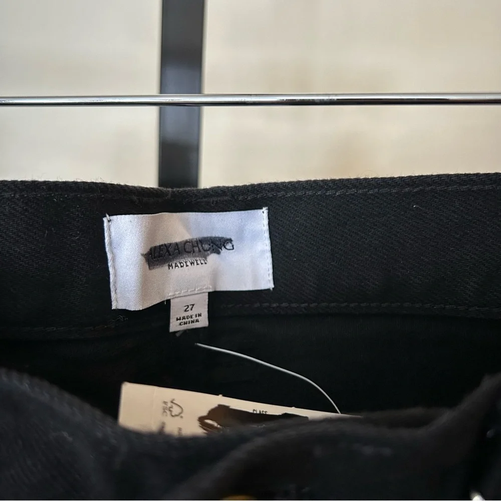 Alexa Chung x Madewell‎ High-Rise Straight Jeans Outridge Wash Black NWT Size 27